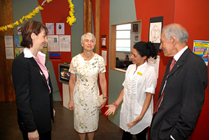 Helen Wiseman, Mrs de Kretser, Marcelle Nessim and Prof. de Kretser, Governor of Victoria