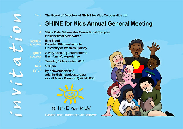 SHINE for Kids AGM 27 November 2012